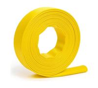 25mm Bore Yellow Layflat Water Discharge Hose Pipe Pump Irrigation 10m | -10°C to +65°C | Polyester Yarn Reinforced | 32.8ft for Yard & Patio Jobs | 27.5mm OD, 1.3mm Wall | 4 Bar Working