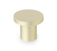 25mm Brushed Brass Cabinet Knob Modern Round Kitchen Cupboard Pull Bedroom Bathroom Wardrobe Furniture Replacement Upcycle