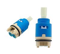 25mm Ceramic Cartridges, Single Handle High Leg Ceramic Faucet Cartridge, Replacement Ceramic Disc Cartridges for Bathroom Shower