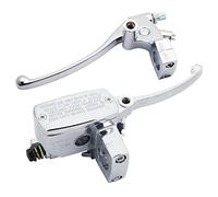 25mm Chrome Motorcycle ATV Handlebar Brake Master Cylinder Clutch Lever Left & Right Set