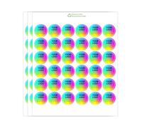 25mm Circle Custom Logo Sticker Sheets - Personalised Business Labels - Upload Your Own Design - Recycled Gloss Paper - UK Printed Brand Labels