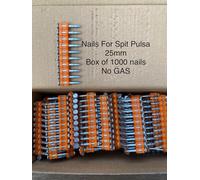 25mm Collated Nails for Spit Pulsa Nail Guns, Pack of 1000