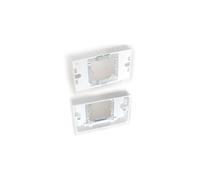 25mm Deep Double Hole to Single Surface Mount Back Box Gang Adapter Converter