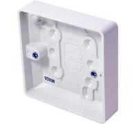 25mm Deep Single Plastic Surface Mounted Back Box 1 Gang Wall Pattress Outlet
