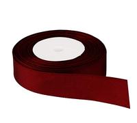 25mm Double Sided Satin Polyester Ribbon Rolls, 25 Metres for Fabric Bows Wedding Gift Wrapping Supplies Ornaments Party Favor Braids Baby Shower Decoration Floral Arrangement, Burgundy