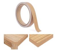 25mm Edging Tape, 10m Self-Adhesive Veneer Edge Banding Strip, Wood Repair Trim Roll, Pre Glued Edge Banding for Furniture, Worktops, Cabinets, Desks, No Iron Needed, Wood