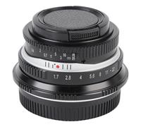 25mm F1.7 Manual Camera Lens, 37.5 Mm Equivalent Length APS-C M4/3 Camera Lens with the Front Cover for G1 G5 G7 G7 G85 G85 G95 G100 G9 G9I1 M4/3 MOMP Camera (Black)