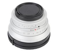 25mm F1.7 Manual Camera Lens, 37.5 Mm Equivalent Length APS-C M4/3 Camera Lens with the Front Cover for G1 G5 G7 G7 G85 G85 G95 G100 G9 G9I1 M4/3 MOMP Camera (Silver)