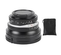 25mm F1.7 Manual Focus Fixed NEX Mount E Mount Camera Lens for A6400 A6500 A6600 10 1 A7II A73 (Black)