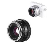 25mm F1.8 Prime Lens Manual Focus MF, For Panasonic For Olympus MFT M4/3 Mount GH4 GM1 GX8 G7 G9 E-PL E-M PEN-F For Mark Camera (Color : M4/3, Size : Silver)