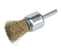 25mm Flat Top Decarbonising Brush - 6 X 20mm Shaft - 25mm Trim Diameter