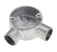 25mm Galvanised Angled Conduit Box