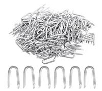 25mm galvanised U nails for Fencing Heavy Duty U Shaped Nails Fence Staples for Wire Mesh and Woven Fencing Garden Mesh Fasteners Staples Nails Pack of 200g