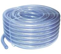 25mm ID 500mm Length Clear Braided PVC Hose with Synthetic Reinforcement