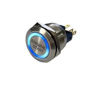 25mm Laser "ENGINE START STOP" Start Engine Button ON OFF Ring Illuminated Momentary Push Switch+CE+RoHS 1Pcs(5,LED Voltage 12-24V)