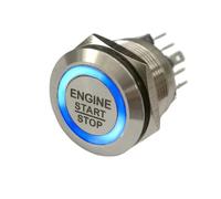 25mm Laser Start Engine Button ON OFF Ring Illuminated Momentary Push Switch+CE+RoHS 1Pcs(3,LED Voltage 12-24V)