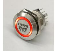 25mm Laser Start Engine Button ON OFF Ring Illuminated Momentary Push Switch+CE+RoHS 1Pcs(8,LED Voltage 12-24V)