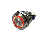 25mm Laser Start Engine Button ON OFF Ring Illuminated Momentary Push Switch+CE+RoHS 1Pcs(A,LED Voltage 12-24V)