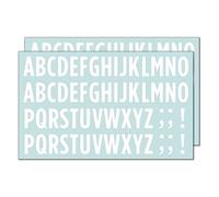 25mm Letter Stickers, Vinyl Stick On Sticky Alphabet - White, 30 Sheets