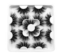 25mm Long 8D False Eyelashes Handmade Faux Mink Lashes Natural Wispy Cross Fluffy Eyelashes for Makeup Eyelashes Extension Black