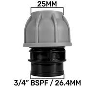 25mm Mdpe Straight Compression Coupling To 3/4" Bsp Female Pn10, Mdpe Fitting For Water And Irrigation Systems
