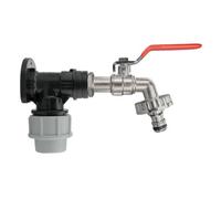 25mm Mdpe Wall Flange Set With 3/4" Bsp Lever Tap And Quick-Connect Fitting - Outdoor Garden Plumbing Kit