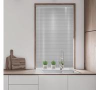 25mm Metal Aluminium Venetian Blinds Home Office Easy Fit Strings Twist Wand Silver 105cm x 210cm