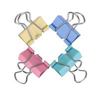 25mm Metal Binder Clips Assorted Colors Binder Paper Clamps Rust Resistant Foldback Clips 48 PCS Stationery Paper Clamps Medium Universal Binder Clips for Office School Home Art Crafts Photo Pictures