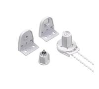 25mm Metal Bracket Upgrade Roller Blind Fittings Spare Kit, Window Shade Repiar Kit Complete with Metal Brackets & End Plug, Shade Weight Max Load 6.6 LBS (3 KGS)