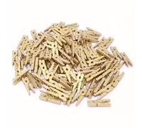 25mm Mini Gold Wooden Clothes Peg Craft For Vintage Wedding Party Decoration Scrapbook (500)