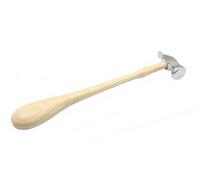 25mm Narrow and Flat Raising Chasing Hammer, Jewellery Repousse Silversmith Tool with Wooden Handle