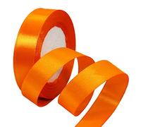 25mm Orange Ribbon for Gift Wrapping,22m Fabric Thick Satin Ribbon Orange Bow for Gift Wrapping,Ribbons for Balloons,Crafting,Hair,Bouquets,Wedding, Car,Presents,Cake,Christmas Party Decorations