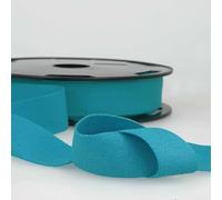 25mm Pure Cotton Herringbone Twill Tape Binding 37 Colours Buy 1 2 4 or 8m+ 675D, 126 Teal Blue, 2 Metres