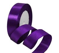 25mm Purple Ribbon for Gift Wrapping,22m Fabric Thick Satin Ribbon Purple Bow for Gift Wrapping,Ribbons for Balloons,Crafting,Hair,Bouquets,Wedding, Car,Presents,Cake,Christmas Party Decorations