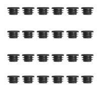25MM Round Plastic Plugs,Round Plastic End Caps in 24pcs,Chair Leg Pipe Tube Insert Blanking Cover,End Cover Caps for Furniture,Tables,Chairs