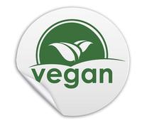 25mm Round White Vegan Green Stickers Food Labels allergen Labelling Gloss (100)