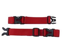 25mm Rucksack and Backpack Adjustable Chest Strap with Easy-On Clips and Adjusting Buckles (Red)
