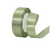 25mm Sage Green Ribbon for Gift Wrapping,22m Fabric Thick Satin Ribbon Sage Green Bow for Gift Wrapping,Ribbons for Balloons,Crafting,Bouquets,Wedding, Car,Presents,Cake,Christmas Party Decorations