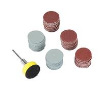 25mm Sanding Discs 100PCS | 5 Grits 100P / 180P / 240P / 1500P / 3000 for Metal & Wood Polishing | Mix Grit Abrasive Sandpaper Pads Set with Loop Backing Pad