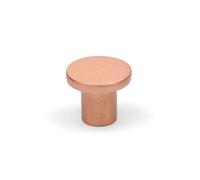25mm Satin Copper Cabinet Knob Round Cupboard Door Drawer Handle Pull Brushed Orange Furniture Replacement Upcycle