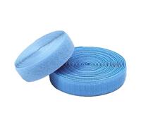 25mm Sew on Hook and Loop Tape, 25 Yards Non self Adhesive Back Nylon Strips Fabric Fastener, Interlocking Tape(Sky Blue,25MM x 10 Yards)
