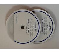 25mm Sew On White Hook and Loop Interlocking Tape x 25 Metres