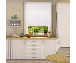 25mm Slat PVC Venetian Blind 152cm Drop (White, 85cm (33.46"))