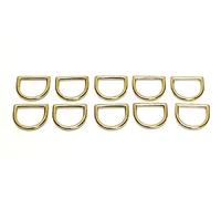 25mm Solid Brass D-Rings x10 Ideal for Dog Leads Collars Horse Reigns Leather Belts Bags Keychain Crafts (10)