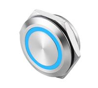 25mm Stainless Steel Push Button Switch Short-Throw Self-Reset Momentary LED Touch Elevator 1Pcs(3,LED Voltage 6V)