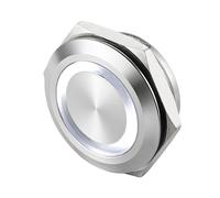 25mm Stainless Steel Push Button Switch Short-Throw Self-Reset Momentary LED Touch Elevator 1Pcs(A,LED Voltage 24V)