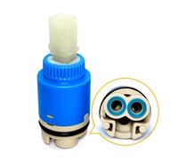 25mm Tall Foot Ceramic Valve Core for Single Handle Faucet, Hot Cold Mixer Replacement Part for Basin Kitchen Shower