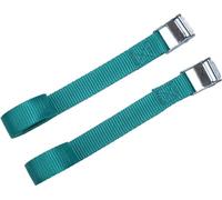 25mm Tie Down Strap with Alloy Cam Buckle (Pack of 2) (emerald, 4 metres)