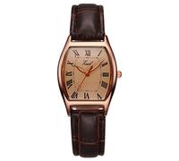 25mm Watch Band Women Casual Leather Analog Quartz Watch Ms. Wristwatch Clock Business Date Casual Watch Wrist Watch Men (Coffee, One Size)
