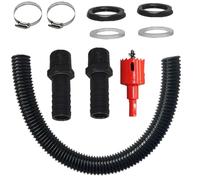 25mm Water Butt Connector Kit - Flexible Water Tank Hose Connection Set with Tap Adapter & Hose Fittings - Garden Rainwater Barrel Link Kit for Irrigation & Water Transfer